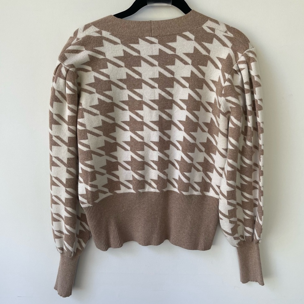 Joie Houndstooth Button Front Cardigan size medium - Picture 4 of 5